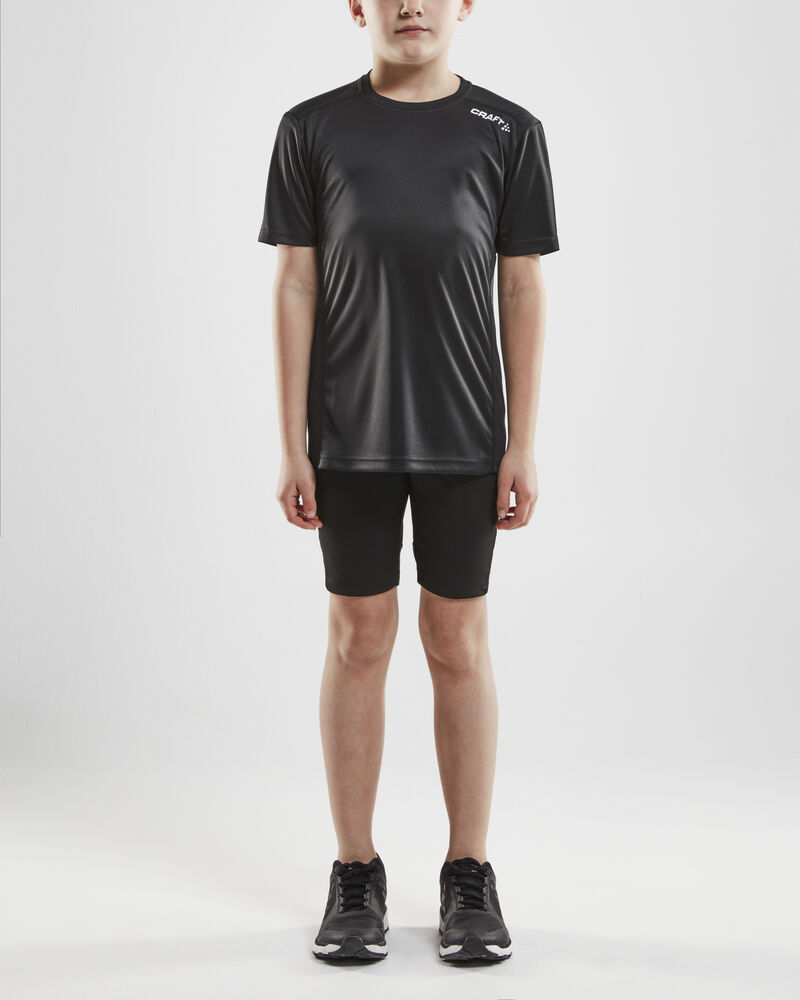 Craft Rush SS Tee Jr - Black AW25 [999000] / 110/116