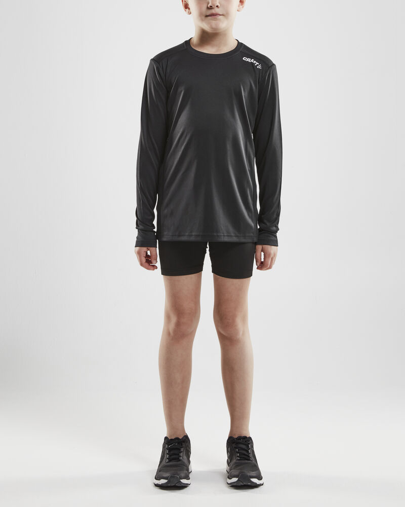 Craft Rush LS Tee Jr - Black AW25 [999000] / 110/116