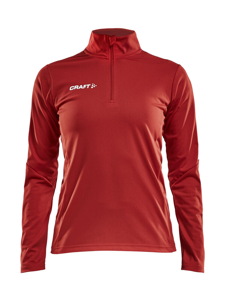 Progress Halfzip Ls Tee W från Craft i Bright red