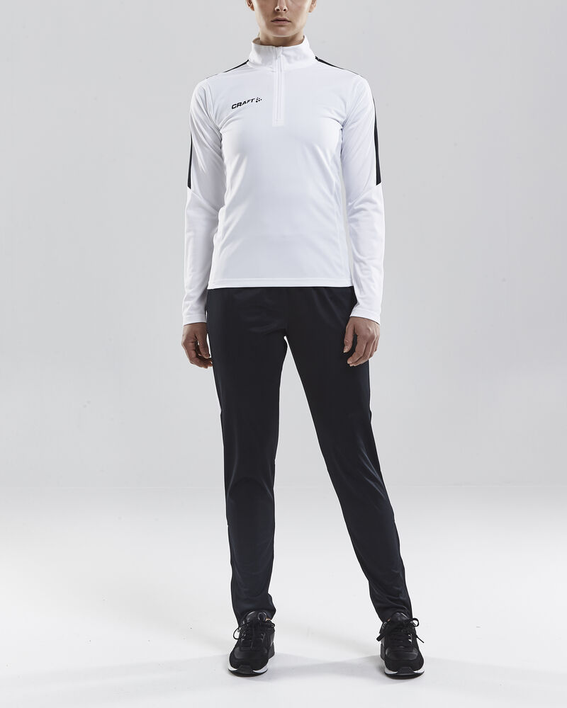 Craft Progress Halfzip Ls Tee W - Black/White [9900] / XS