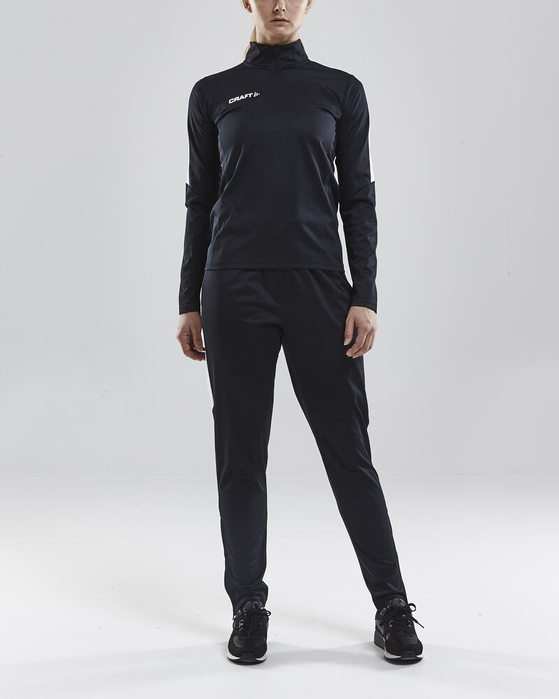 Craft Progress Halfzip Ls Tee W - Black/White [9900] / XS