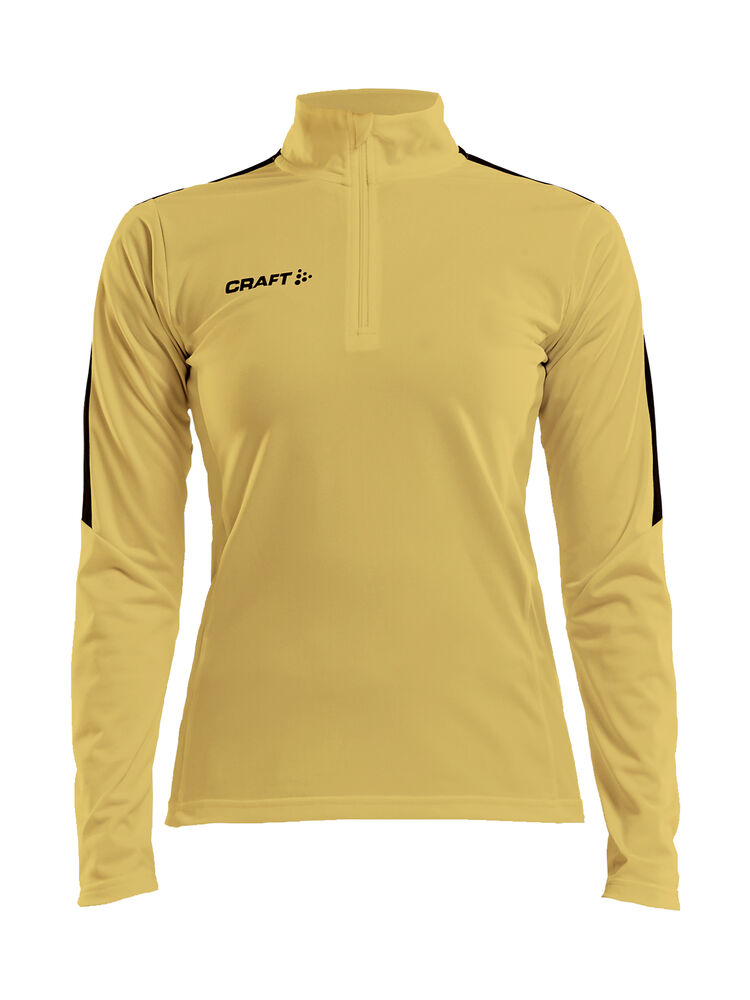 Progress Halfzip Ls Tee W från Craft i Sweden yellow/Svart