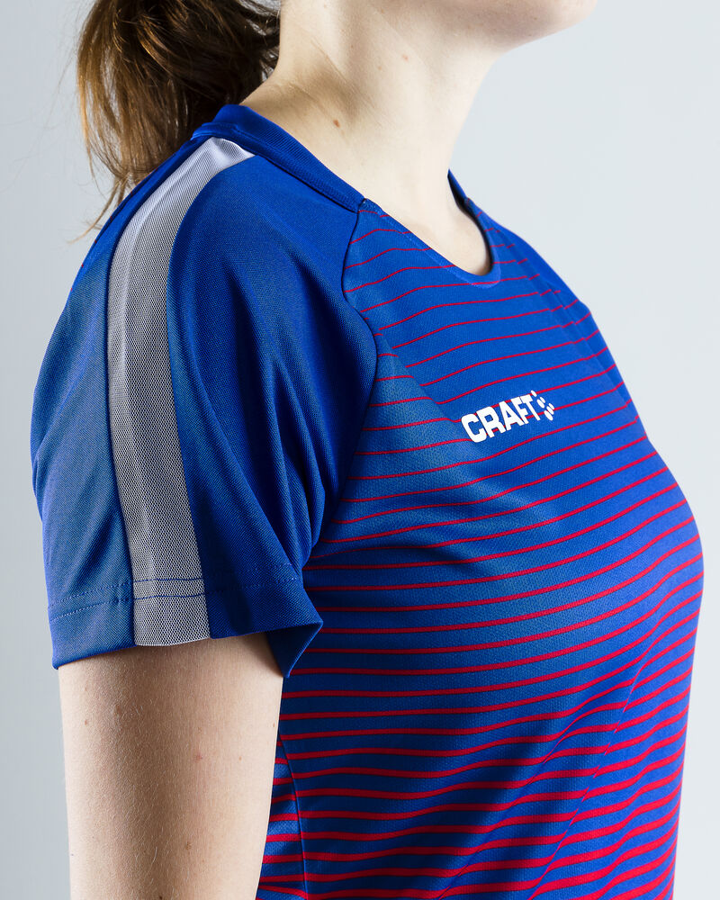 Craft Pro Control Stripe Jersey W - Club Cobolt/Bright Red [346430] / XS