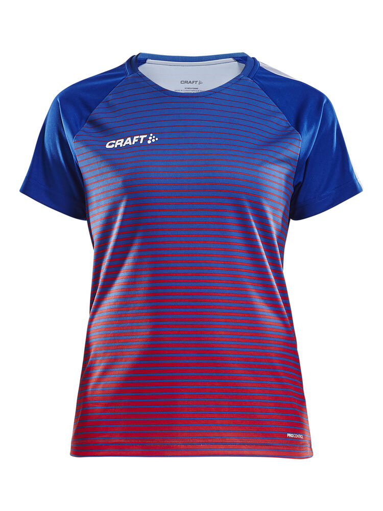 Craft Pro Control Stripe Jersey W - Club Cobolt/Bright Red [346430] / XS