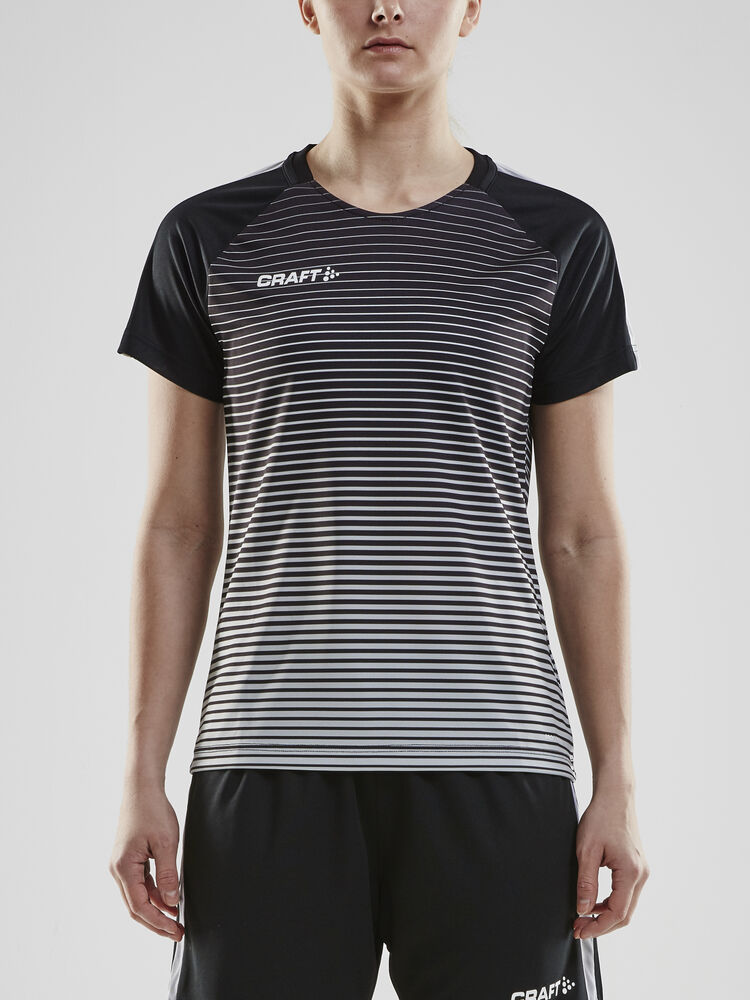Craft Pro Control Stripe Jersey W - Black/Platinum [999920] / XS
