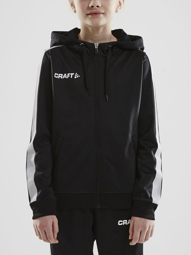 Craft Pro Control Hood Jacket Jr - Black/White AW25 [999900] / 122/128