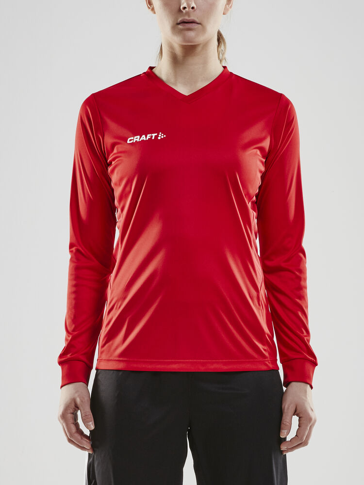 Craft Squad Go Jersey Solid Ls W - Bright Red [1430] / XS