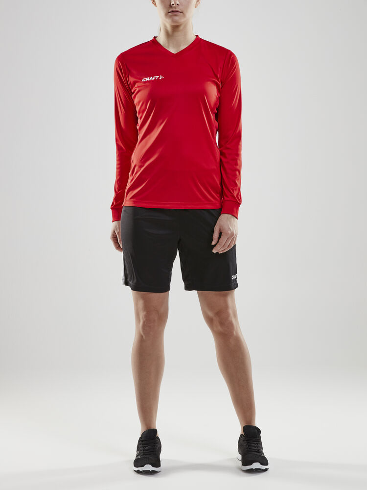 Craft Squad Go Jersey Solid Ls W - Bright Red [1430] / XS