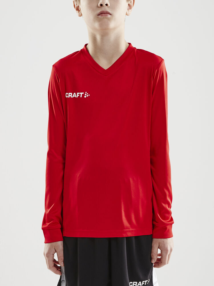 Craft Squad Go Jersey Solid Ls Jr - Bright Red [1430] / 122/128