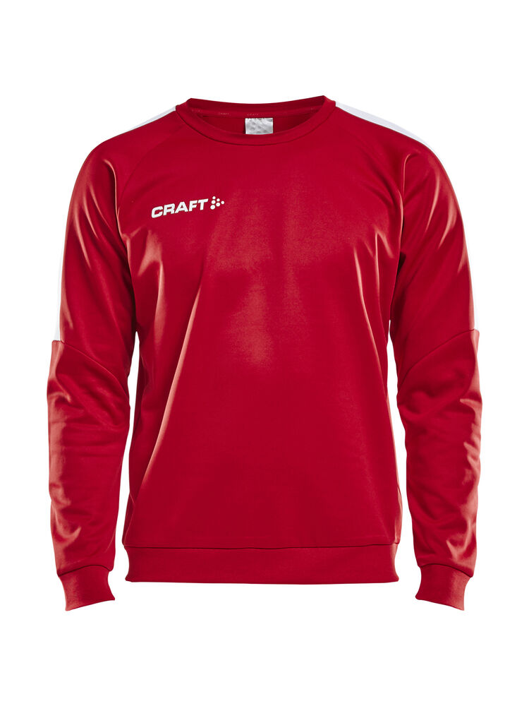 Progress R-Neck Sweater M från Craft i Bright red/Vit