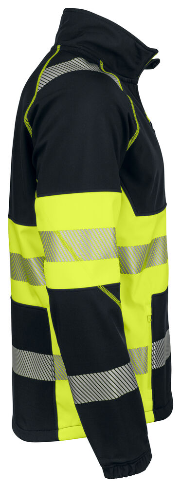 Projob 6443 SOFTSHELL JAKKE EN ISO 20471 KLASSE 1 - Yellow/Black [11] / XS