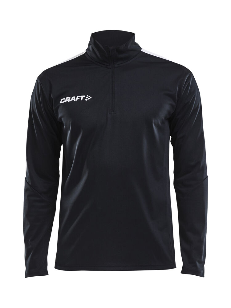 Craft Progress Halfzip Ls Tee M - Black/White [9900] / XS