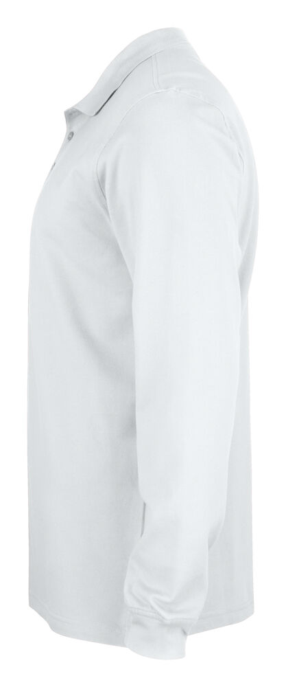 Clique Basic Polo L/S Junior - Hvid/Rød/Navy [00] / 90/100