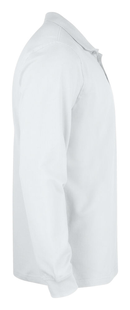 Clique Basic Polo L/S Junior - Hvid/Rød/Navy [00] / 90/100