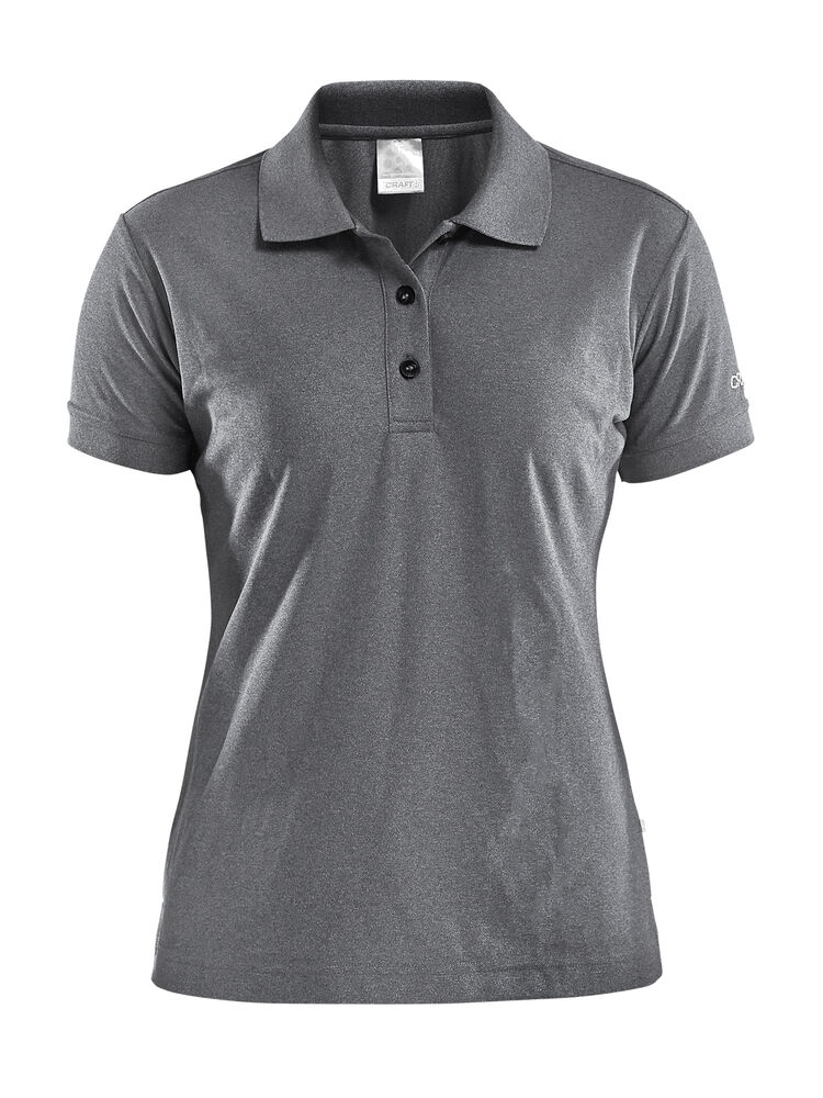 Polo Shirt Pique Classic W från Craft i Dark grey melange