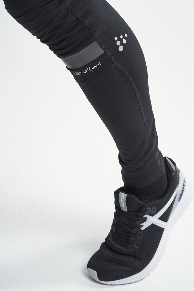 Craft Warm Train Wind tights M - BLACK-TRANSPARENT GREY [999003] / XS