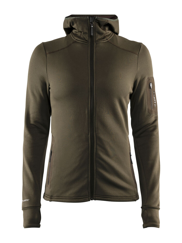 Trict Polartec Hood W från Craft i Dark olive