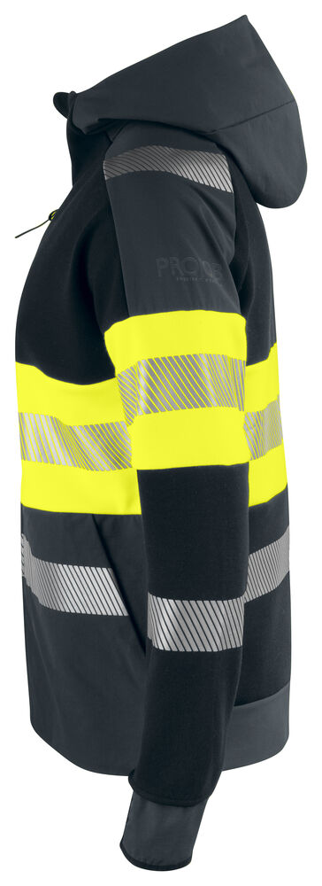 Projob 6122 SWEATJAKKE MED HÆTTE EN ISO 20471 KLASSE 1 - Yellow/Black [11] / XS