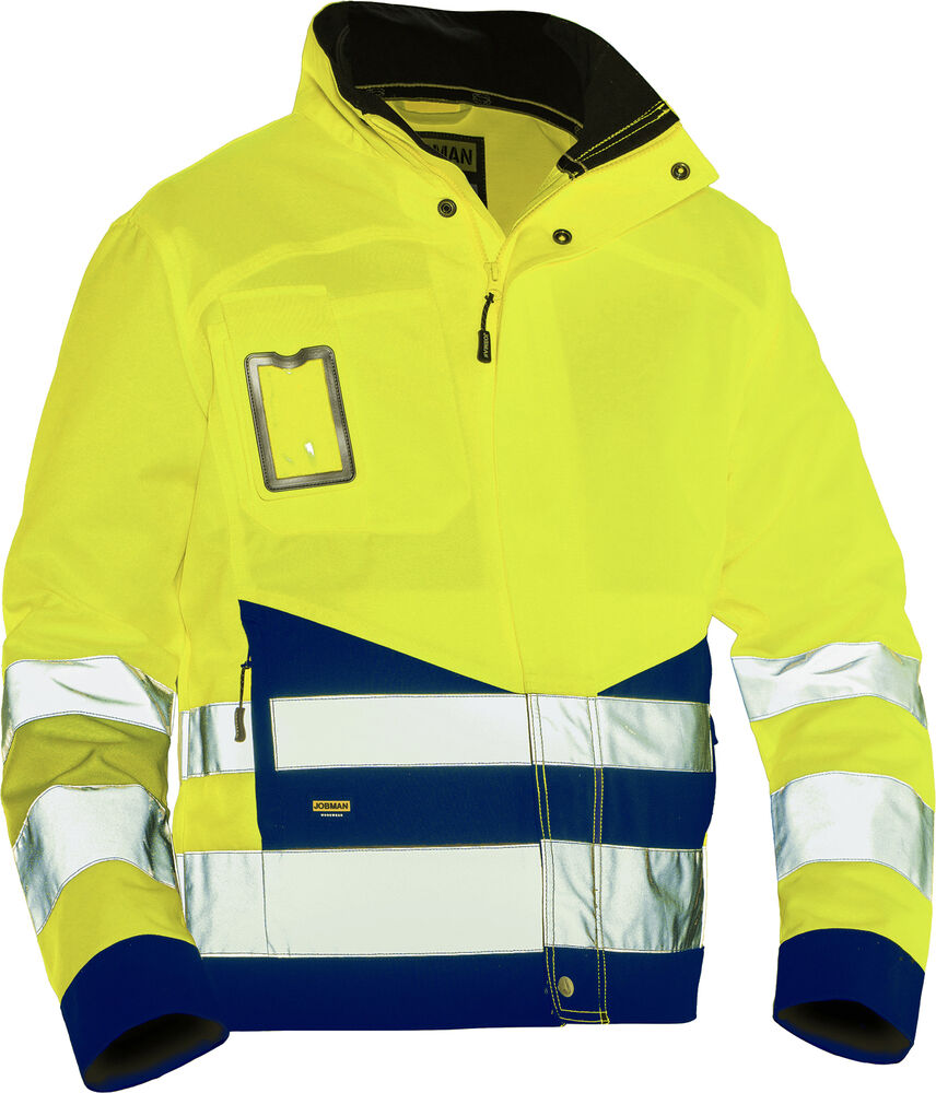1231 Hantverksjacka Varsel från Jobman i Gul/Marinblå