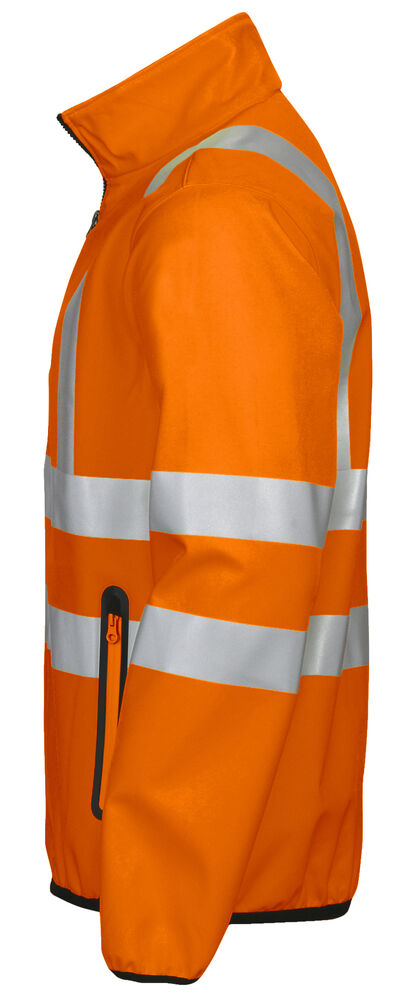 Projob 6412 SOFTSHELL JAKKE EN ISO 20471 KLASSE 3 - Orange/Grey [17] / XS