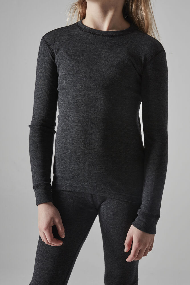Craft Wool Merino Set Jr - BLACK MELANGE [998000] / 110/116