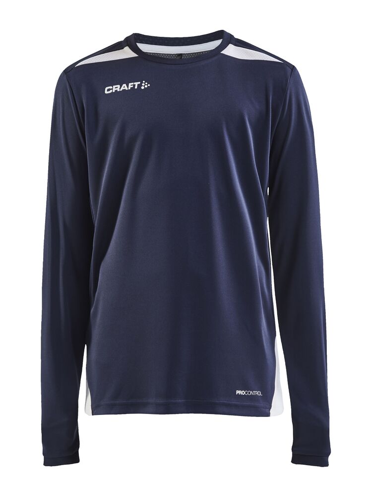 PRO Control Impact Ls Tee Jr från Craft i Marinblå/Vit