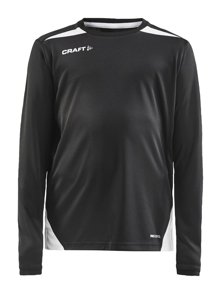 Craft PRO Control Impact Ls Tee Jr - Black/White AW25 [999900] / 122/128