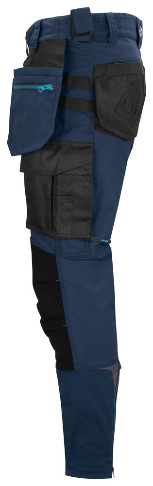 Projob 5550 BUKS MED STRETCH OG KEVLAR FORSTÆRKEDE KNÆ - Navy Check [58] / C44