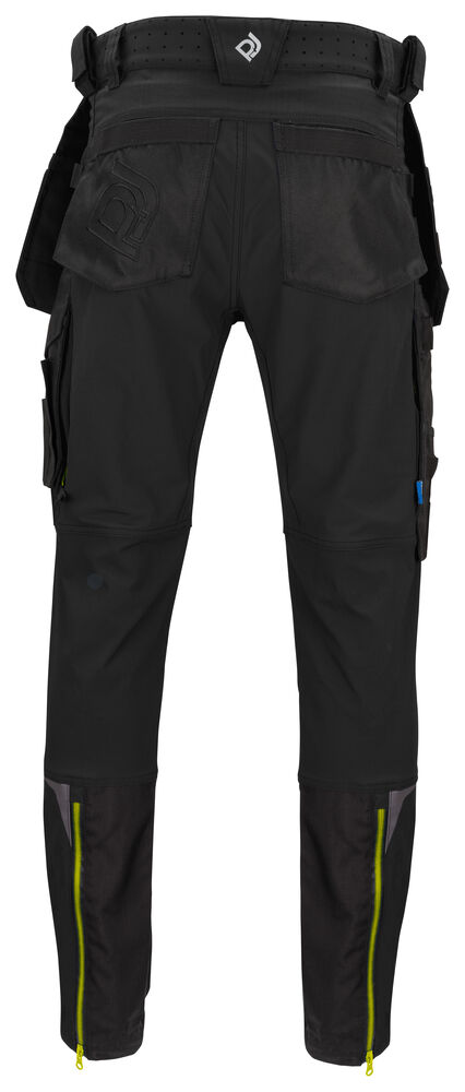 Projob 5550 BUKS MED STRETCH OG KEVLAR FORSTÆRKEDE KNÆ - Black/Yellow [99] / C44