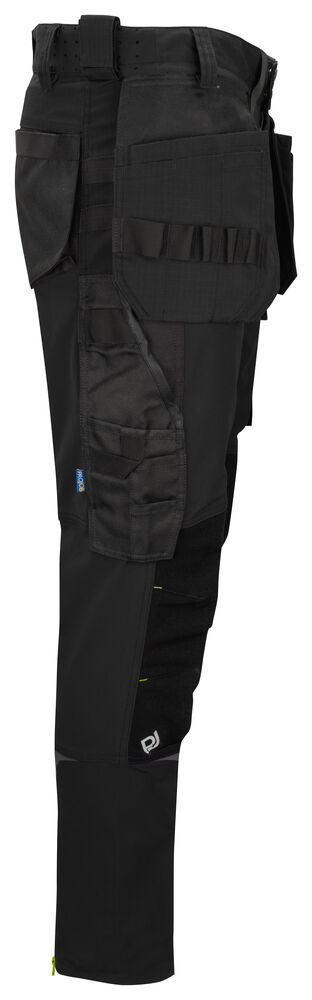 Projob 5550 BUKS MED STRETCH OG KEVLAR FORSTÆRKEDE KNÆ - Black/Yellow [99] / C44