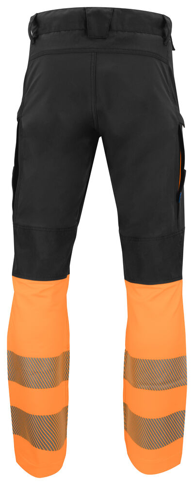 Projob 6528 BUKS MED STRETCH EN ISO 20471 KLASSE 1 - Orange/Black [1799] / C44