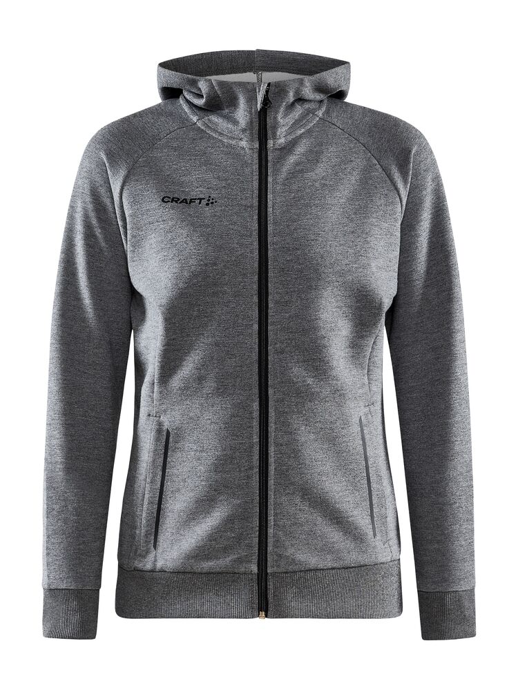 CORE Soul Full Zip Hood W från Craft i Dk grey melange