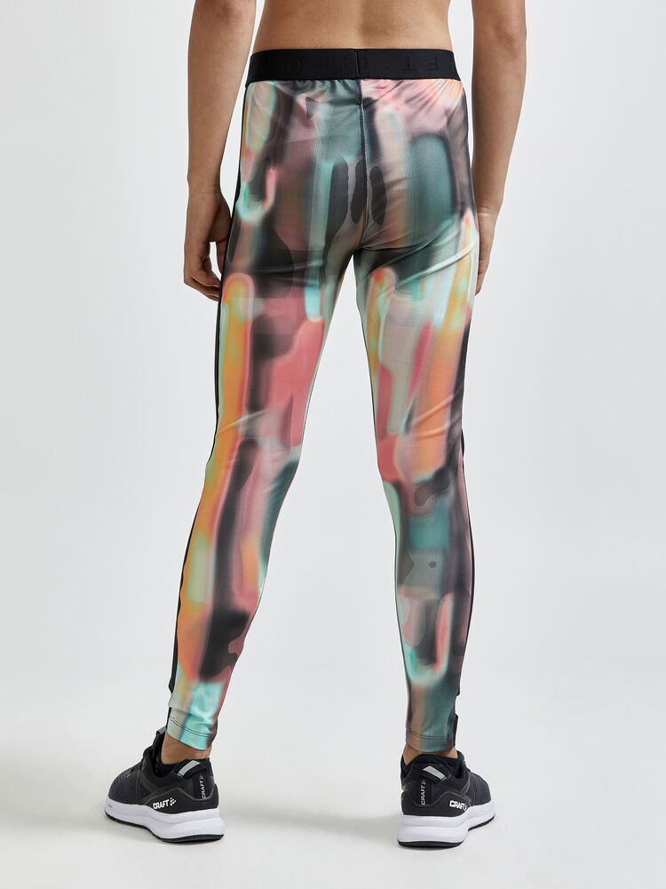 Craft CORE Focus contrast tights Jr - MULTI-BLACK [007999] / 134/140