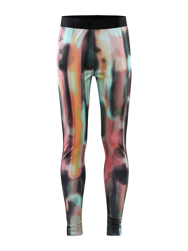 Craft CORE Focus contrast tights Jr - MULTI-BLACK [007999] / 134/140
