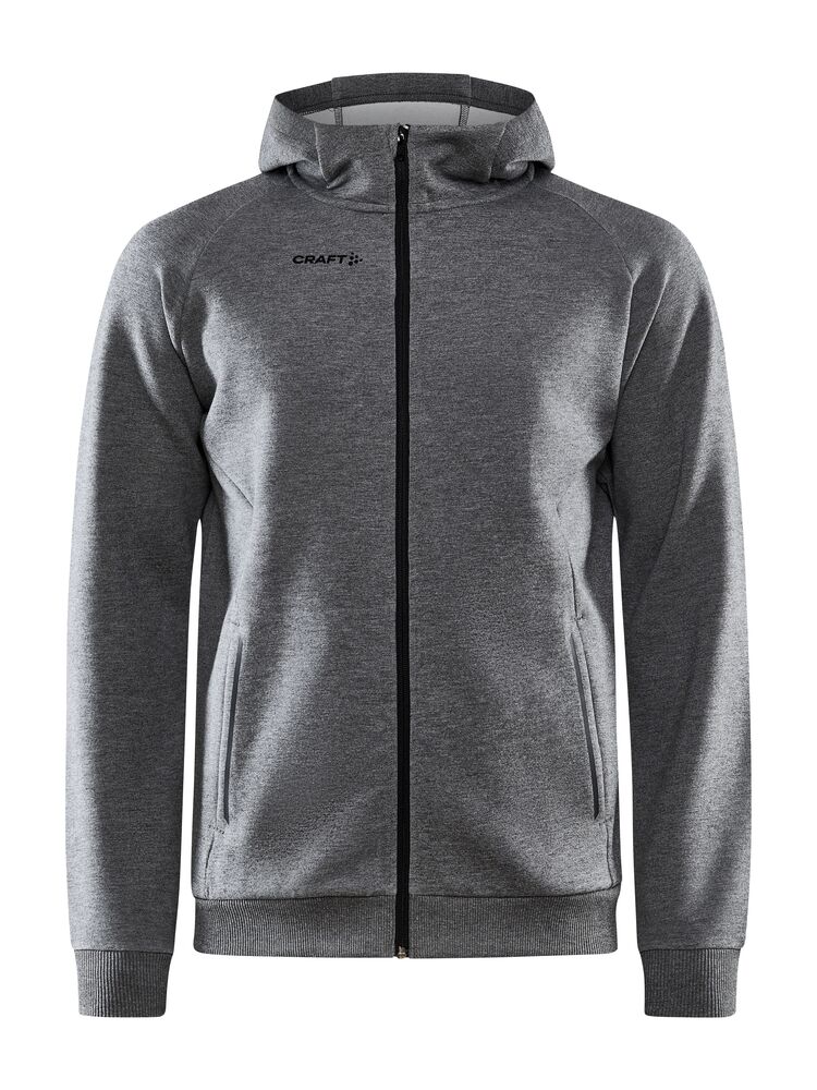 CORE Soul Full Zip Hood M från Craft i Dk grey melange