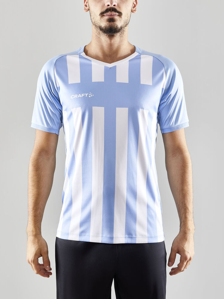 Craft Progress 2.0 Stripe Jersey M - MFF Blue/White [341900] / XS