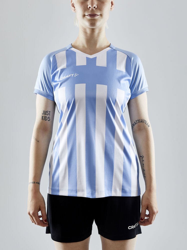 Craft Progress 2.0 Stripe Jersey W - MFF Blue/White [341900] / XS