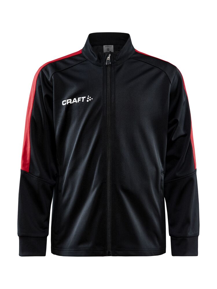Craft Progress Jacket Jr - BLACK-BRIGHT RED [999430] / 122/128