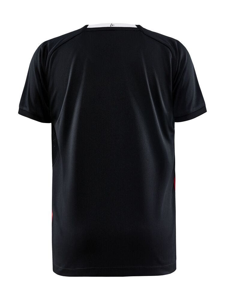 Craft Progress 2.0 Stripe Jersey Jr - BLACK-BRIGHT RED [999430] / 122/128