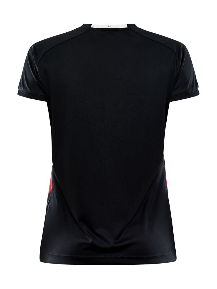 Craft Progress 2.0 Stripe Jersey W - BLACK-BRIGHT RED [999430] / XS