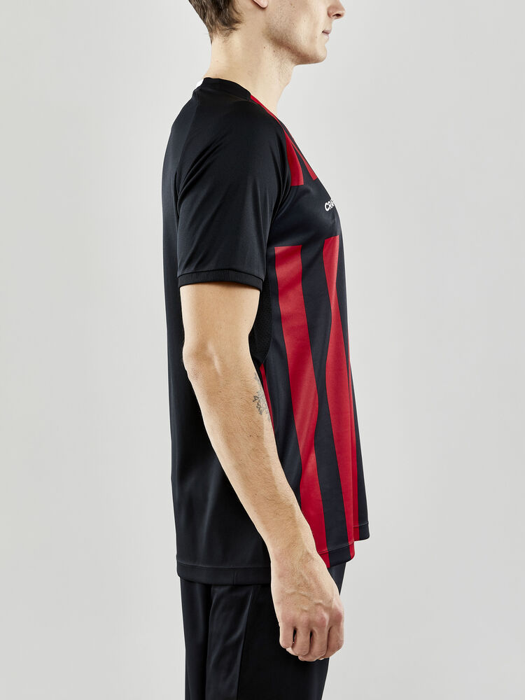 Craft Progress 2.0 Stripe Jersey M - BLACK-BRIGHT RED [999430] / XS