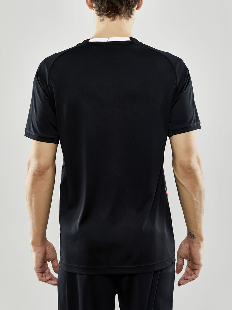 Craft Progress 2.0 Stripe Jersey M - BLACK-BRIGHT RED [999430] / XS