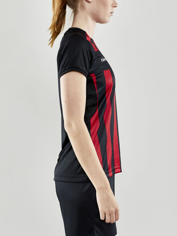 Craft Progress 2.0 Stripe Jersey W - BLACK-BRIGHT RED [999430] / XS