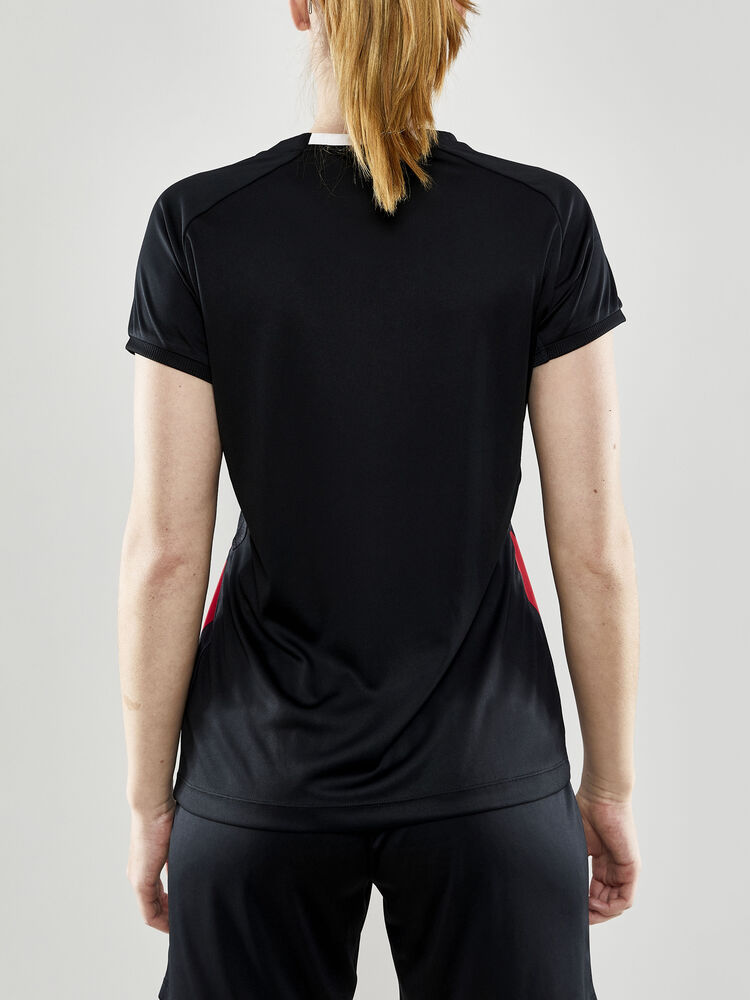 Craft Progress 2.0 Stripe Jersey W - BLACK-BRIGHT RED [999430] / XS