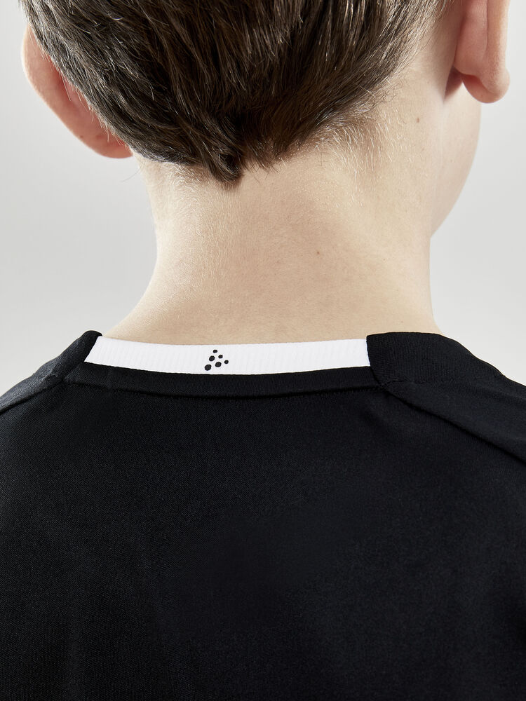Craft Progress 2.0 Stripe Jersey Jr - BLACK-BRIGHT RED [999430] / 122/128