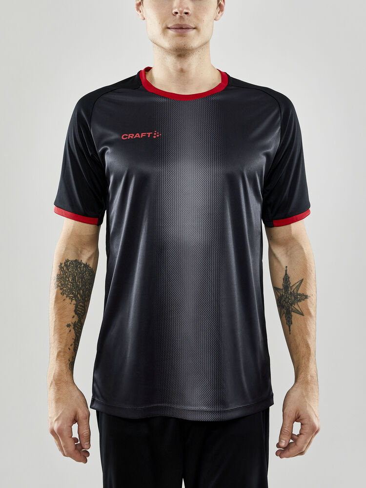 Craft Progress 2.0 Graphic Jersey M - BLACK-BRIGHT RED [999430] / XS
