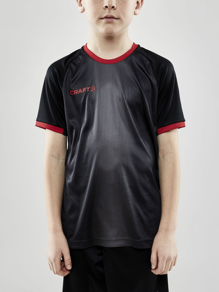 Craft Progress 2.0 Graphic Jersey Jr - BLACK-BRIGHT RED [999430] / 122/128