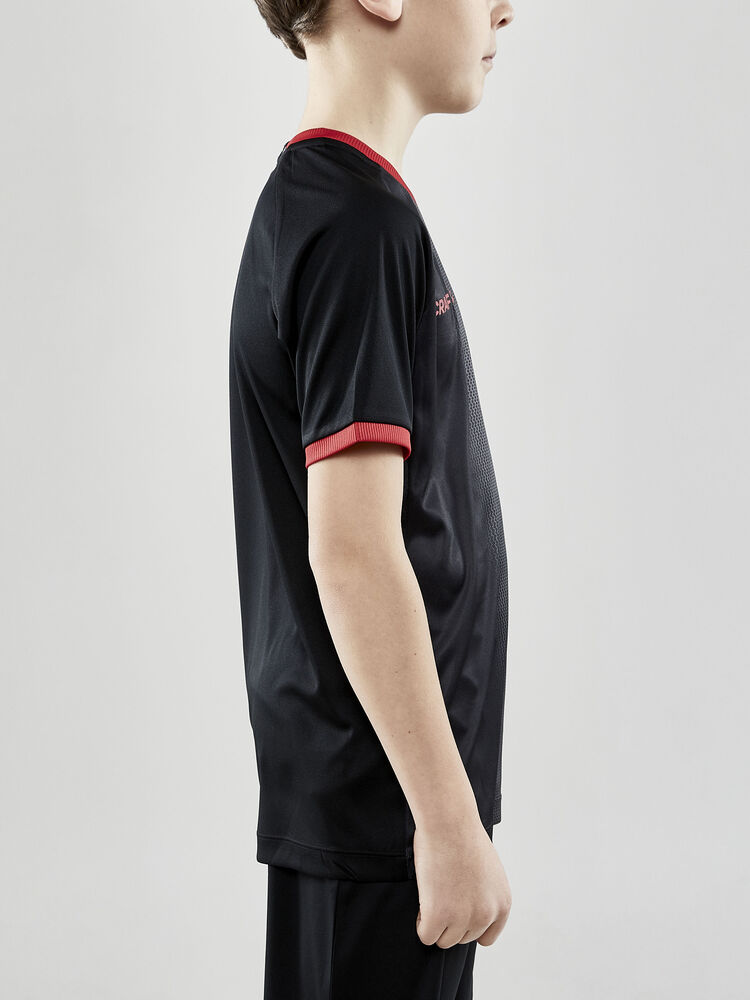 Craft Progress 2.0 Graphic Jersey Jr - BLACK-BRIGHT RED [999430] / 122/128