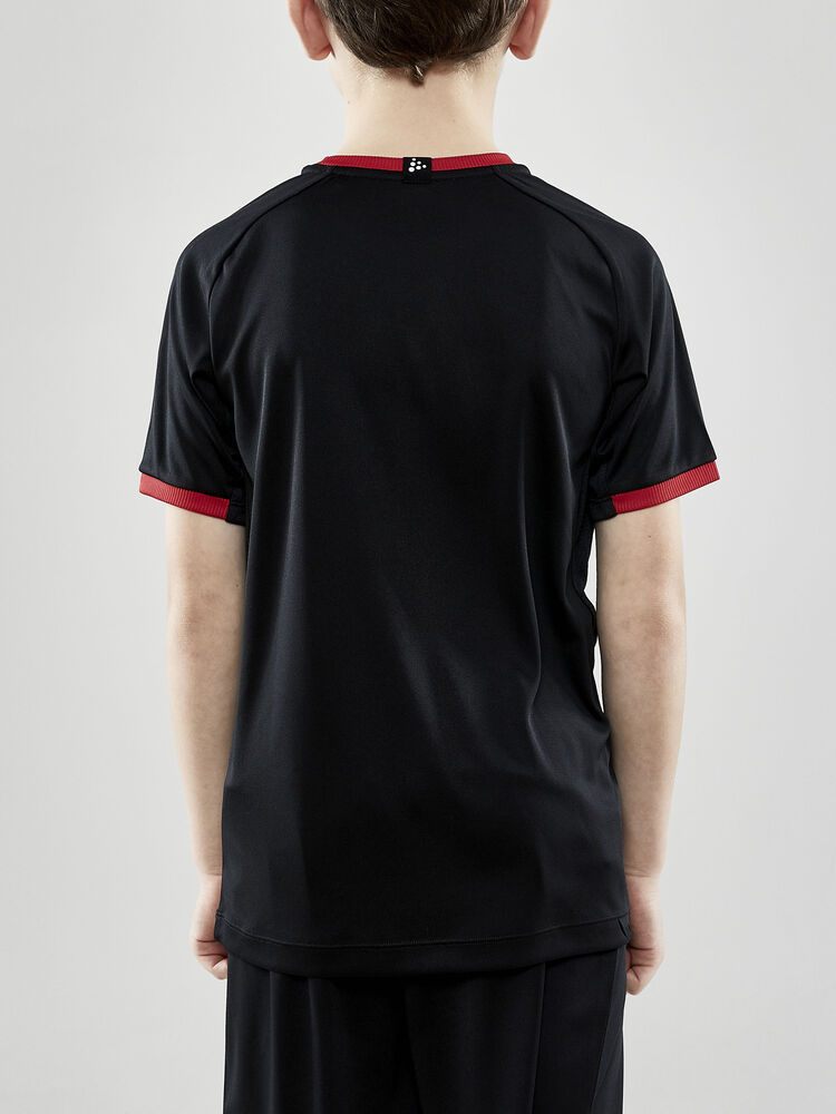 Craft Progress 2.0 Graphic Jersey Jr - BLACK-BRIGHT RED [999430] / 122/128