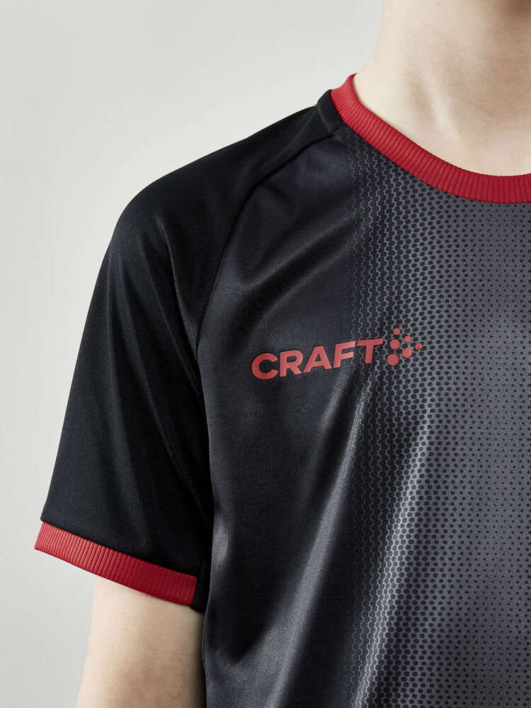 Craft Progress 2.0 Graphic Jersey Jr - BLACK-BRIGHT RED [999430] / 122/128